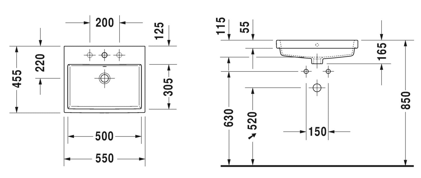 DURAVIT_半崁盆_Vero_AIR_0383550000