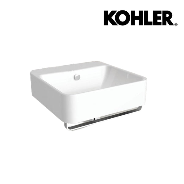 KOHLER · Forefront 單孔懸掛臉盆(白,含毛巾桿)