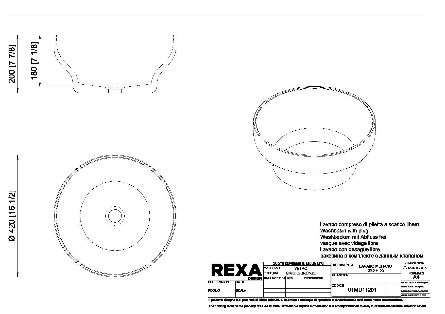 REXA-檯上盆-Murano，01MU11201-V30