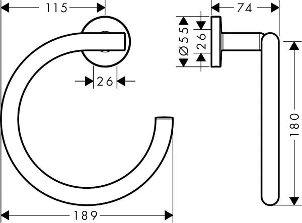 hansgrohe 毛巾環 Logis，41724