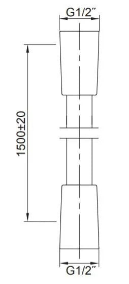 KOHLER-防纏繞設計的蓮蓬頭軟管-蓮蓬頭軟管，K-11628T-CP