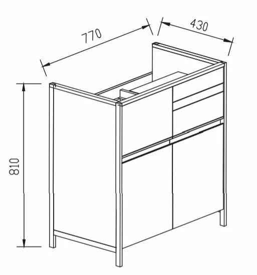 KOHLER-80cm 防潮浴櫃 -Maxi Space 2.0，K-23799T-B3D