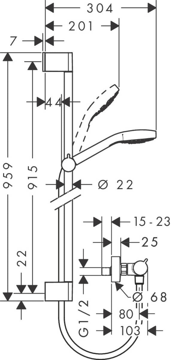 hansgrohe-淋浴定溫龍頭組-Ecostat，27082-40