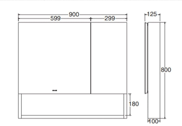 KOHLER-90cm鏡櫃-Verdera，K-26387T-NA
