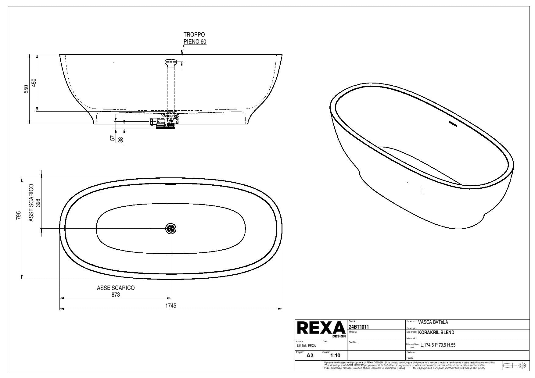 REXA- 獨立式浴缸-Batela，24BT1011-K31