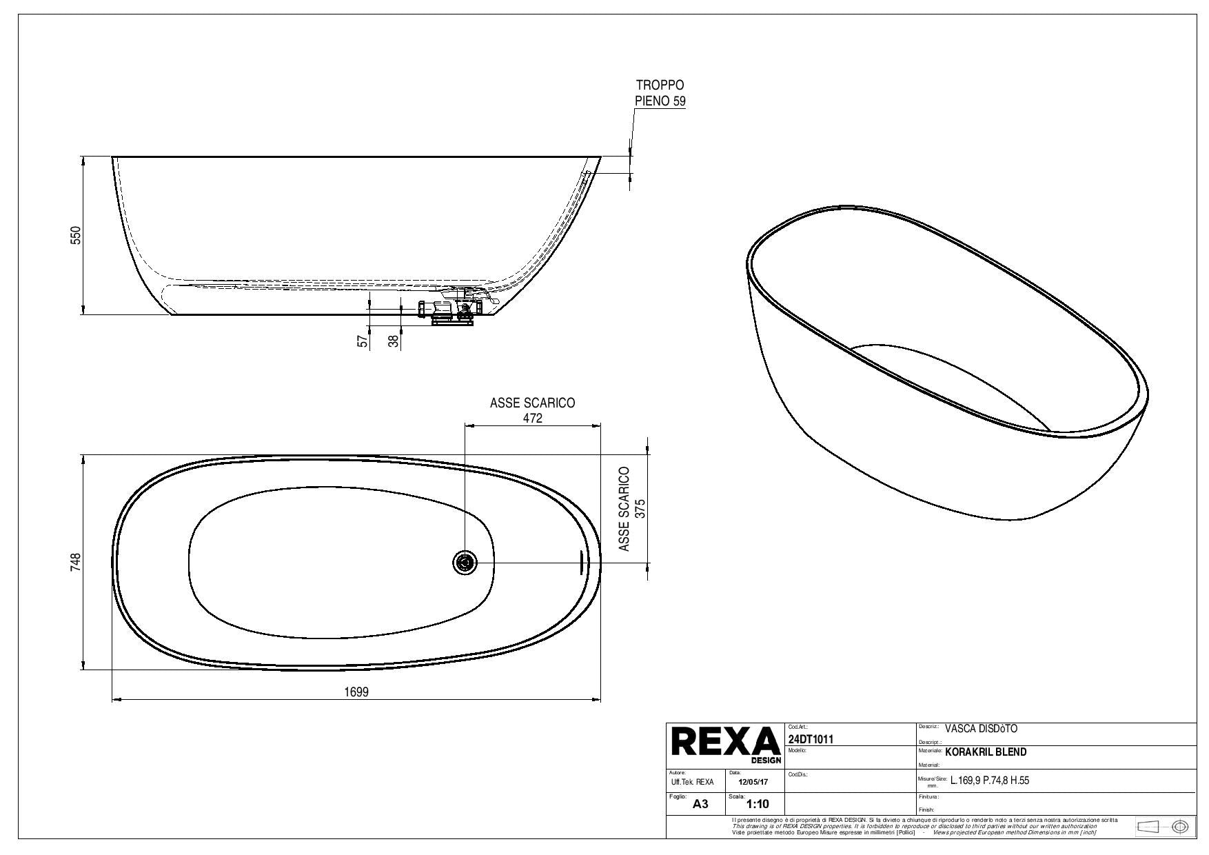 REXA- 獨立式浴缸-Disdoto，24DT1011-K31