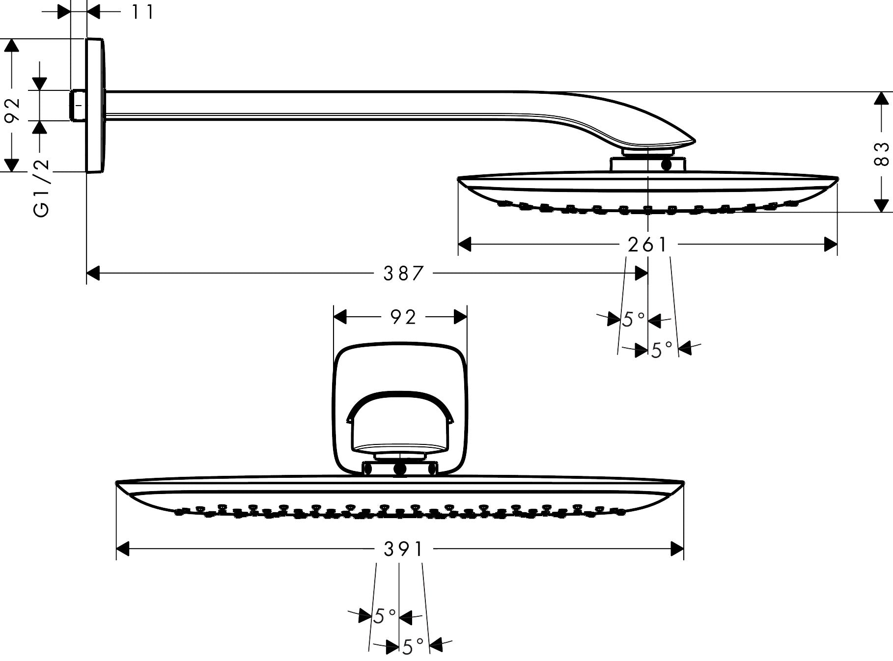 hansgrohe-頭頂花灑-PuraVida，27437