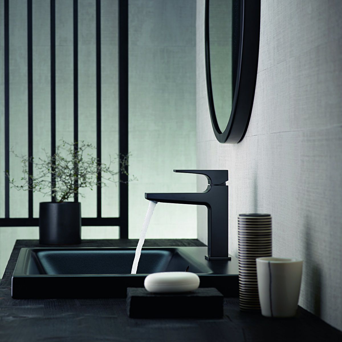 hansgrohe-單槍臉盆龍頭(霧黑)-Metropol，32507-67