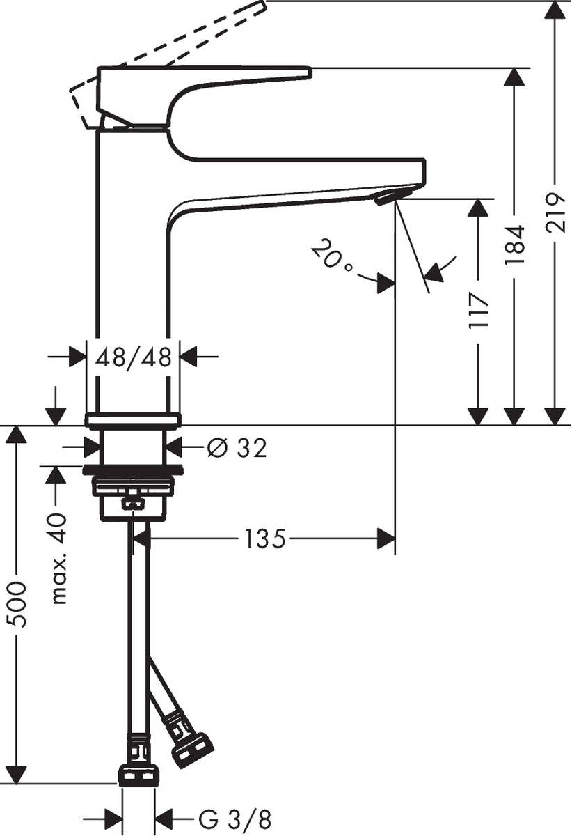 hansgrohe-單槍臉盆龍頭(霧黑)-Metropol，32507-67