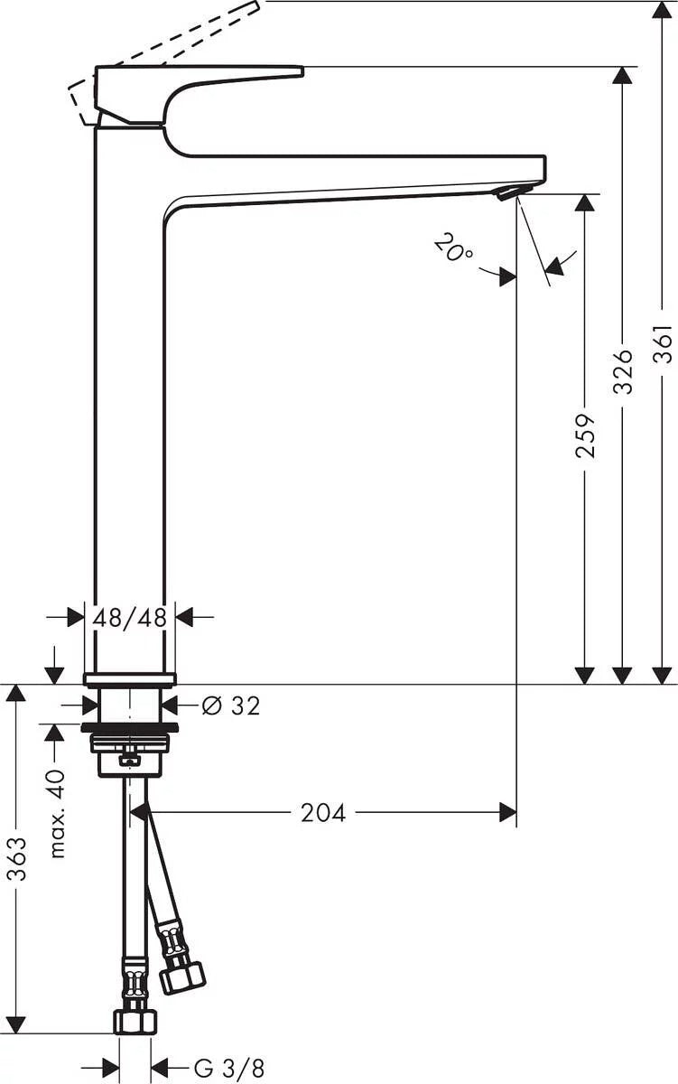 (限量85折出清)hansgrohe-頂級的高腳臉盆龍頭 - Metropol，32512-67