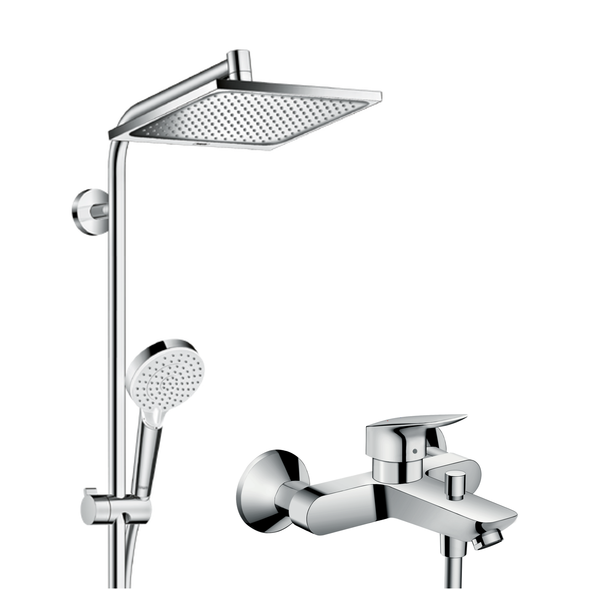 hansgrohe-可調高度淋浴柱-Crometta E，27289+71400