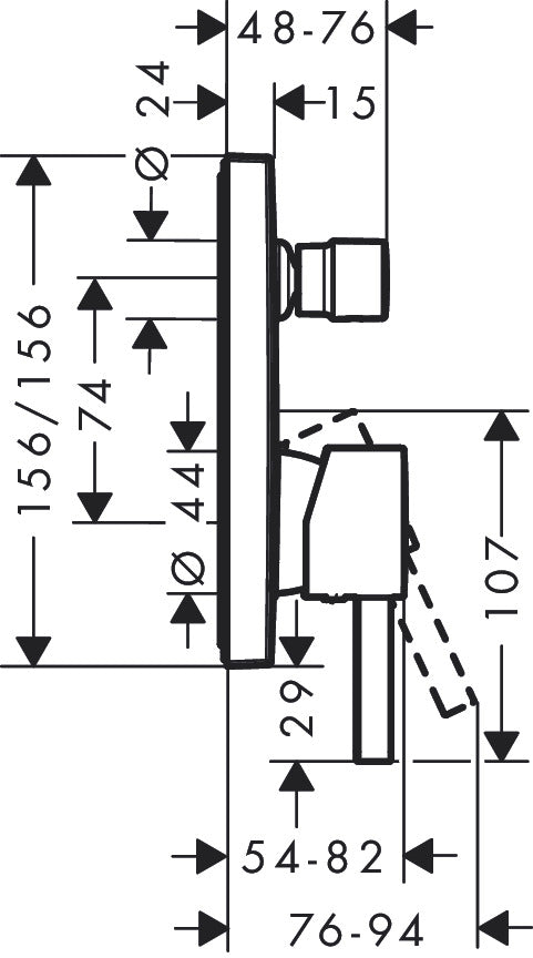 Hansgrohe-開關面板-Finoris ，76415000