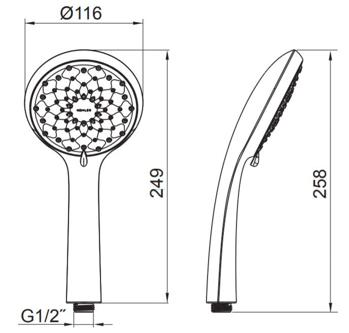 KOHLER-蓮蓬頭 Awaken，K-R72421T-CP