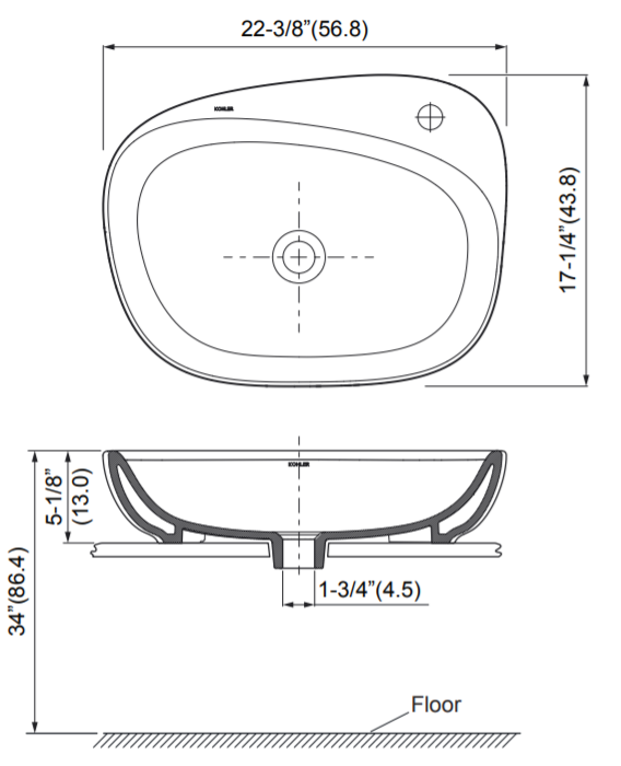 KOHLER-檯上盆-Kankara，K-76600IN-0