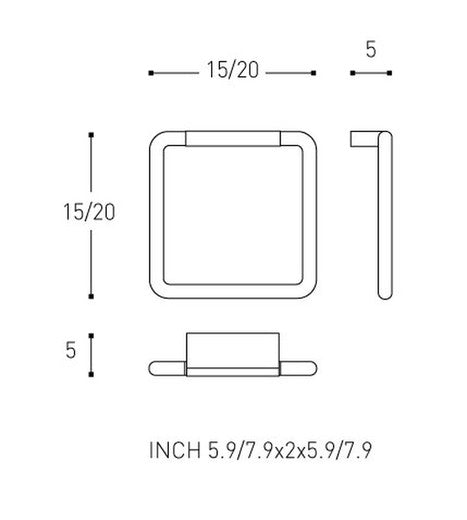 COSMIC-PROJECT毛巾環20x15cm/鉻，251/0171